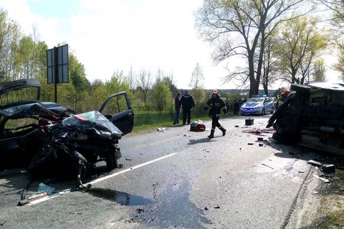 Groźny wypadek w Kobyłce na ul.Nadarzyńskiej