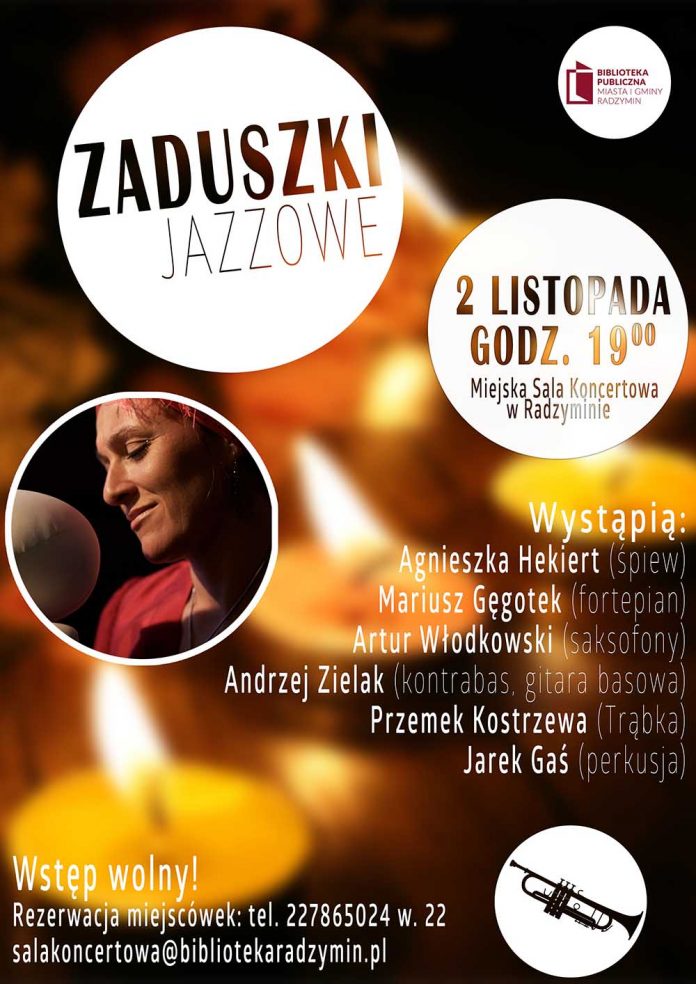 2 listopada Miejska Sala Koncertowa w Radzyminie rozbrzmi jazzem!