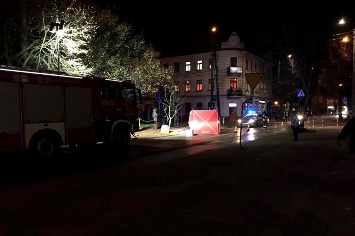 Śmiertelny potrącenie w Wołominie, fot: Autopomoc Zawadzki Krzysztof