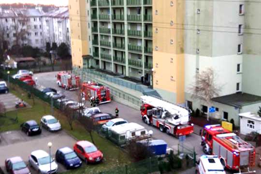 Akcja kilku jednostek straży pożarnej w Markach przez głupie żarty, fot: OSP Marki