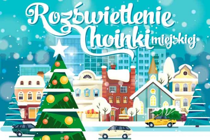 Rozświetlenie choinki miejskiej w Wołominie