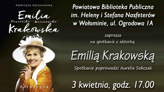 Biblioteka Powiatowa zaprasza na spotkanie z Emilią Krakowską