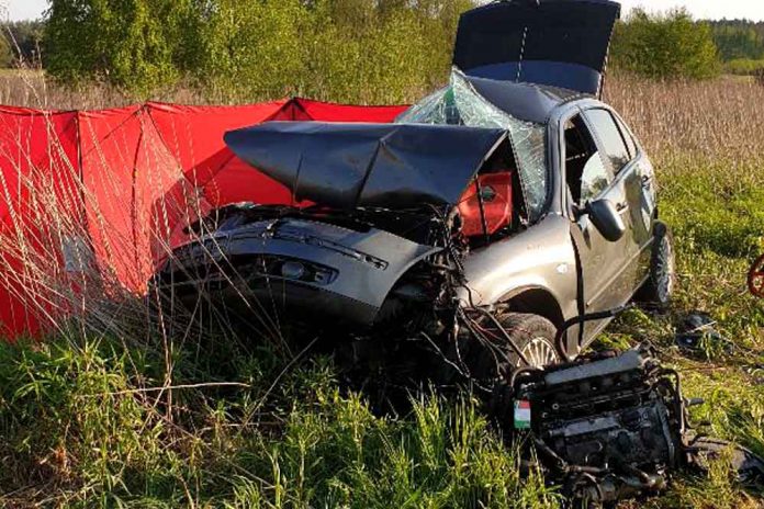 Wypadek drogowy w miejscowości Lipka, gm. Klembów, fot: policja.pl