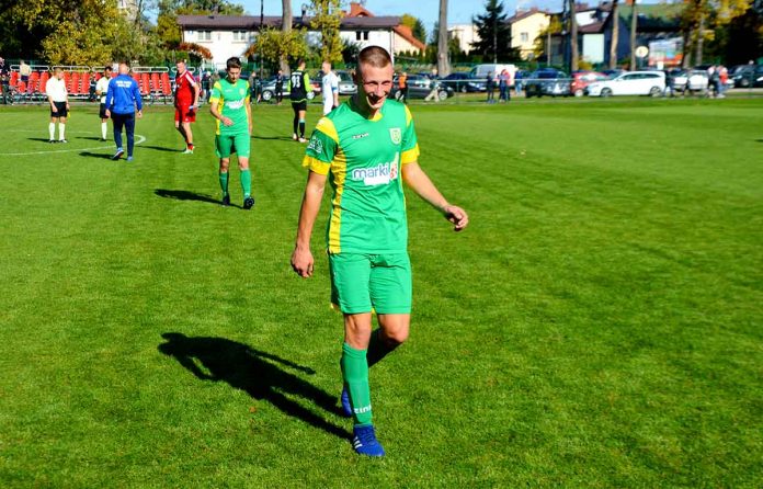 Patryk Czajka, zdobywca dwóch bramek, fot: Marcovia Marki