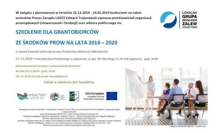 Szkolenie dla grantobiorców ze środków PROW na lata 2014-2020