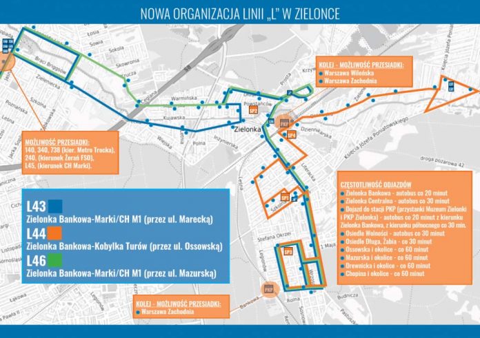 Projekt nowej organizacji linii „L” w Zielonce