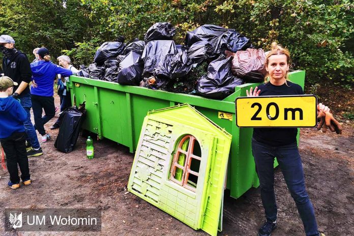 Efekty akcji „Posprzątaj Las z Zabieganym Wołominem”, fot: wolomin.org