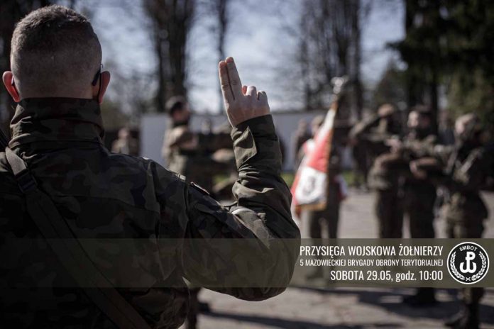 Przysiega żołnierzy 5 Mazowieckiej BOT, fot: 5MBOT