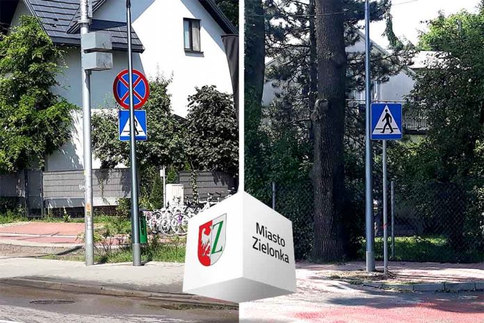 Doświetlanie kolejnych przejść dla pieszych w Zielonce, fot: zielonka.pl
