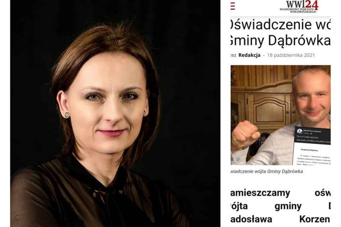 Odpowiedź zastępcy wójta Dąbrówki na oświadczenie wójta, fot: facebook.com/DorotaWrobel