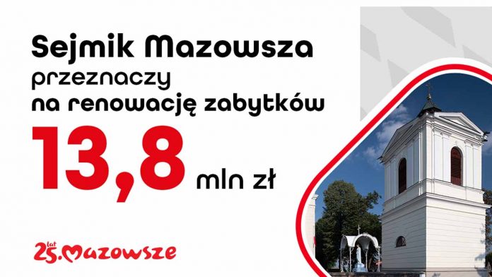 Sejmik Mazowsza ratuje zabytki