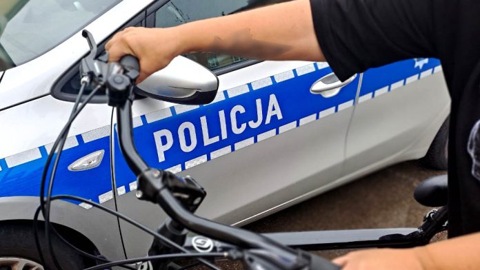 Zatrzymanie rowerzysty, fot. policja.pl