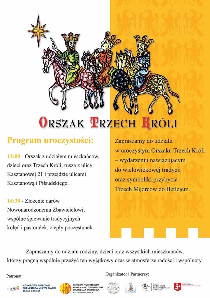 Orszak Trzech Króli przejdzie ulicami Marek. Zaproszenie dla mieszkańców