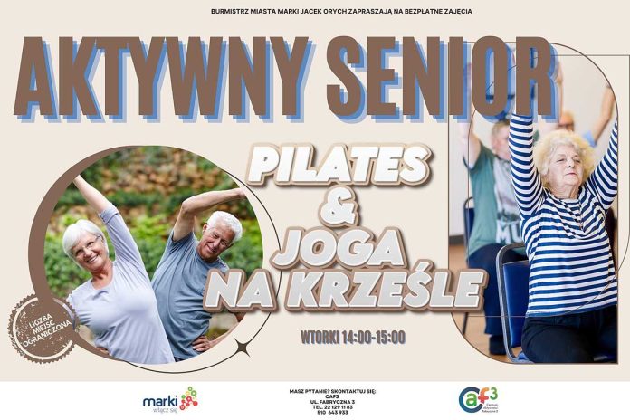Nowe zajęcia dla seniorów w CAF3. Pilates i joga na krześle od 10 marca