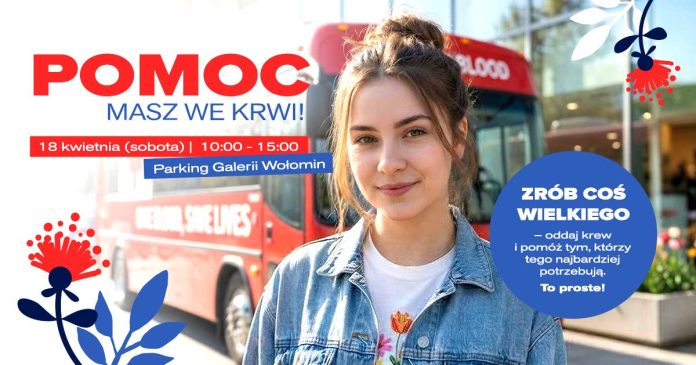 Oddaj krew i ratuj życie. Zbiórka już w sobotę w Galerii Wołomin, fot. Galeria Wołomin