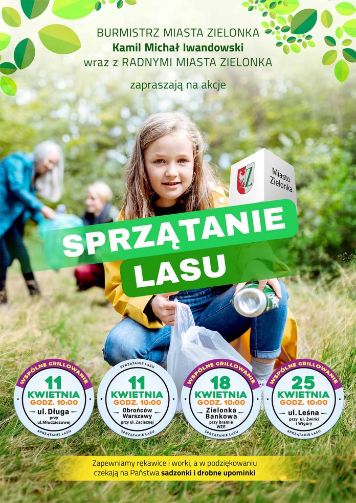 Wiosenne sprzątanie lasów w Zielonce. Cztery spotkania dla mieszkańcówWiosenne sprzątanie lasów w Zielonce. Cztery spotkania dla mieszkańców