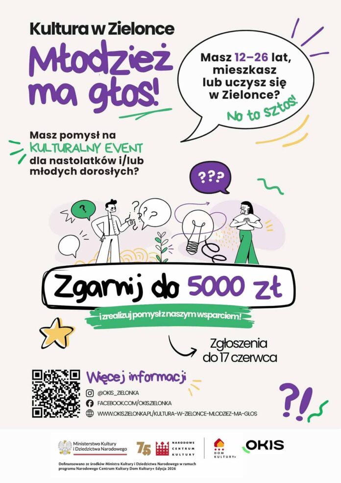 Młodzi mieszkańcy Zielonki mogą zdobyć nawet 5 tys. zł na własne projekty