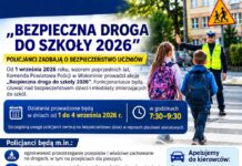 Bezpieczna droga do szkoły 2026. Policjanci pojawią się przy szkołach w powiecie wołomińskim