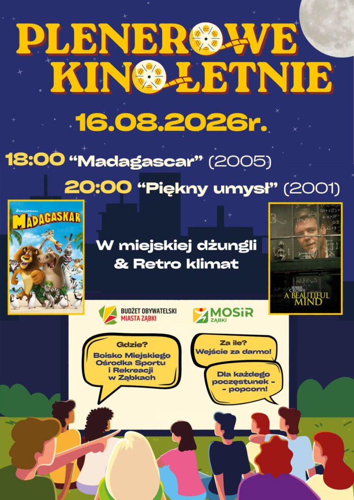 Wieczór filmowy pod chmurką w Ząbkach. Dwa seanse już dziś