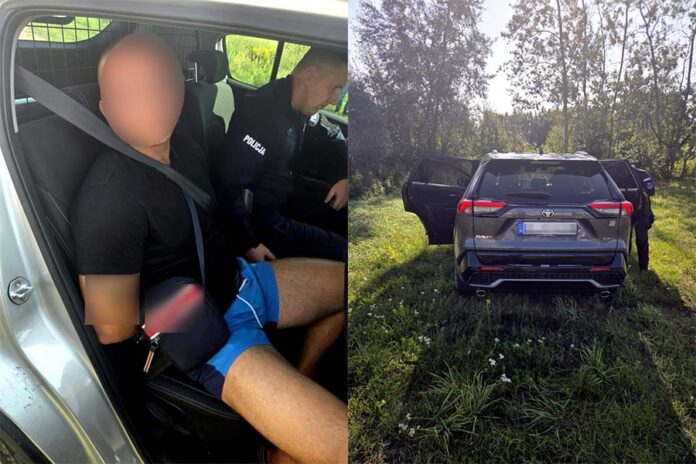 Skradziona w Czechach Toyota znaleziona w powiecie wołomińskim. 30-latek z zarzutami, fot. policja.pl